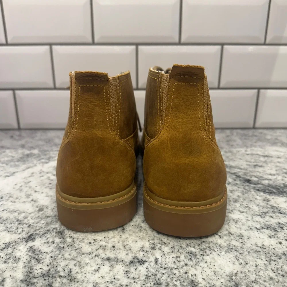 Reef Mens 12 Voyage Boot LE Chukka Tan Leather Lace Up CI8714 Rugged Casual